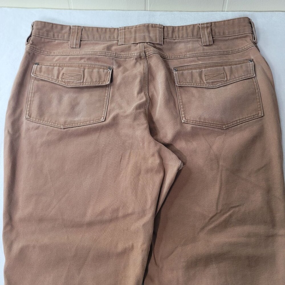 Duluth Trading Co Canvas Utility Double Knee Men's Brown Work Pants 44x30 - Picture 4 of 15
